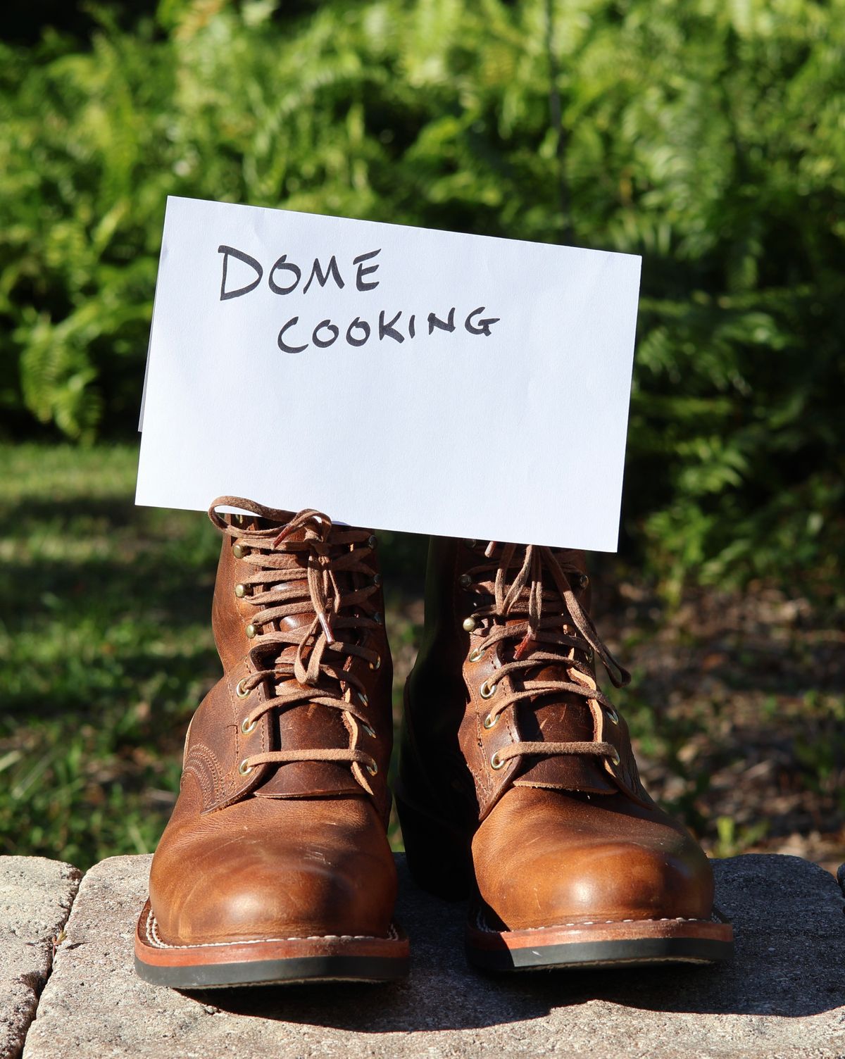 Photo by nosniv on November 1, 2025 of the Nicks DomePro in Horween Moc Cypress.