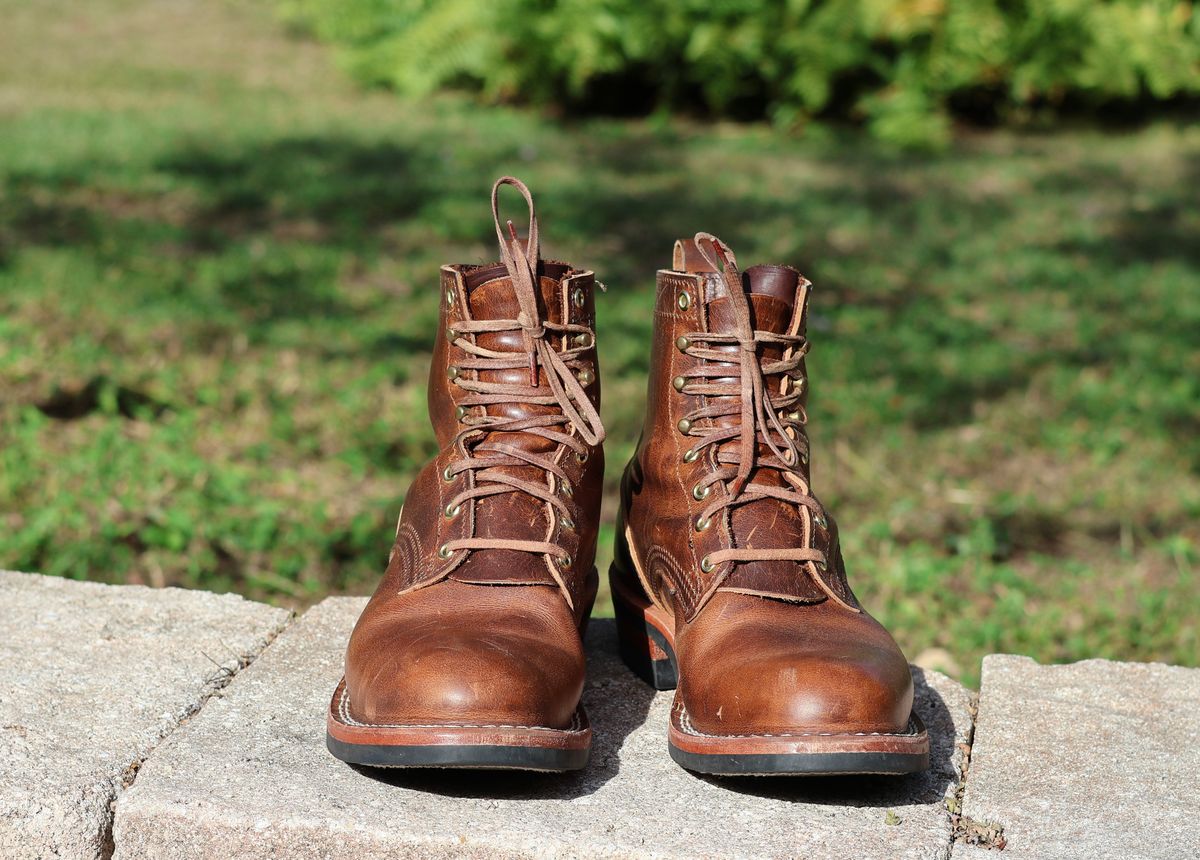 Photo by nosniv on December 3, 2025 of the Nicks DomePro in Horween Moc Cypress.