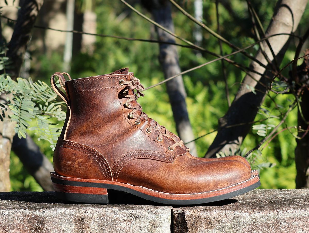 Photo by nosniv on January 4, 2026 of the Nicks DomePro in Horween Moc Cypress.