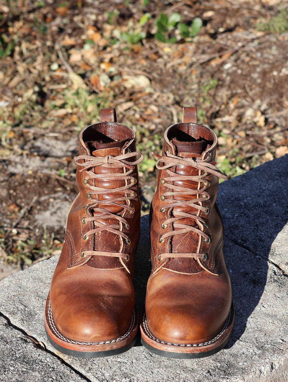 Photo by nosniv on February 1, 2026 of the Nicks DomePro in Horween Moc Cypress.