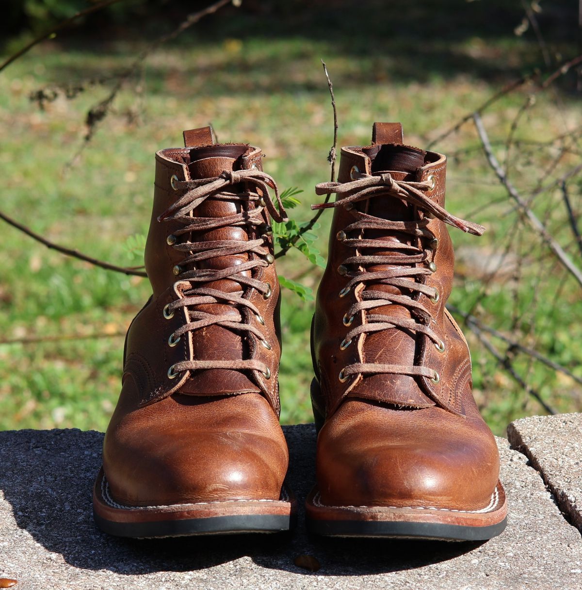 Photo by nosniv on March 1, 2026 of the Nicks DomePro in Horween Moc Cypress.