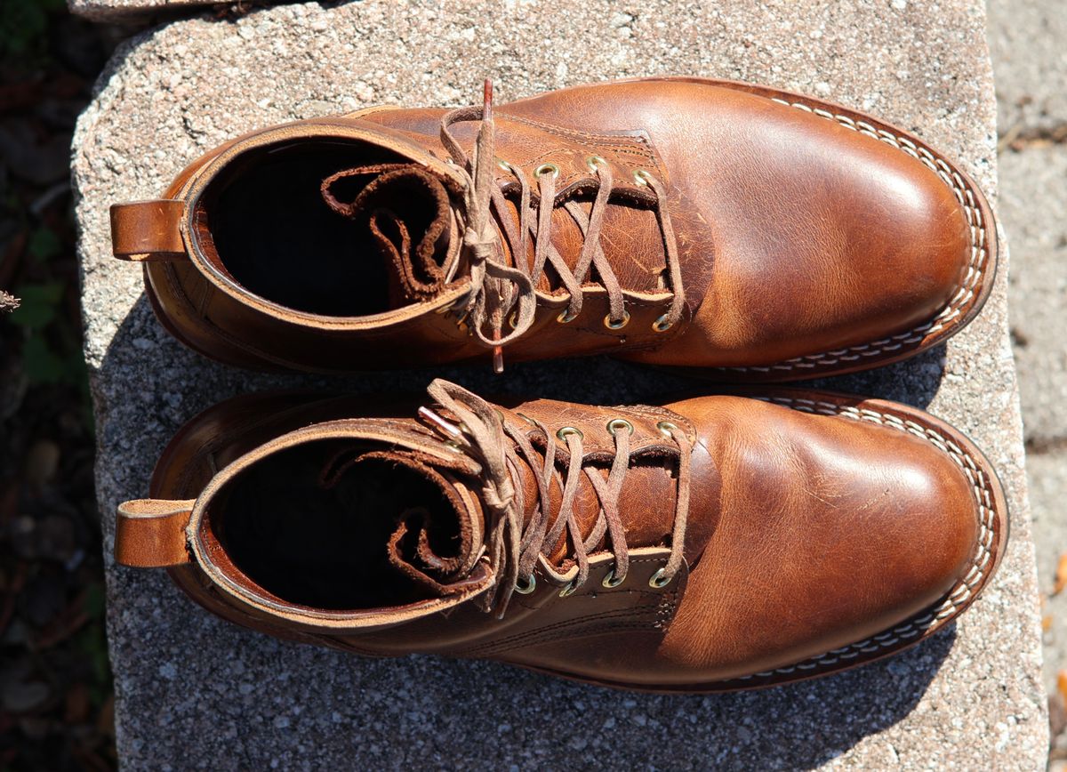 Photo by nosniv on March 1, 2026 of the Nicks DomePro in Horween Moc Cypress.