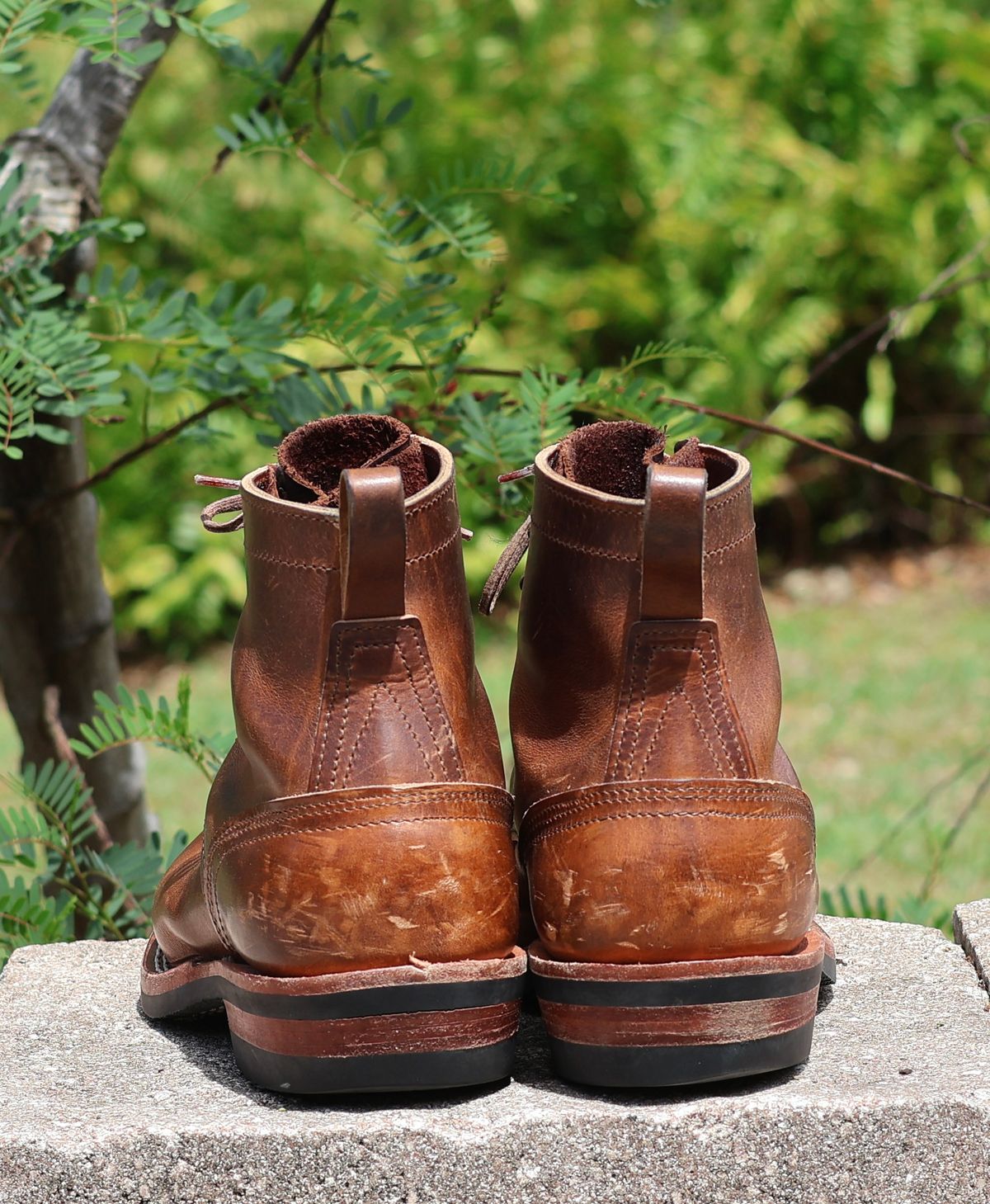 Photo by nosniv on April 1, 2026 of the Nicks DomePro in Horween Moc Cypress.