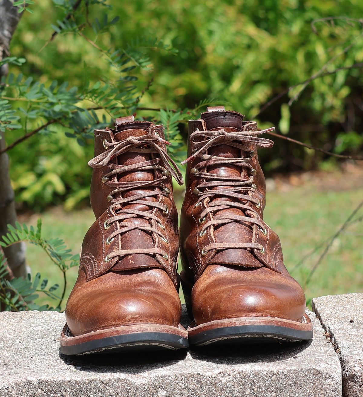 Photo by nosniv on April 1, 2026 of the Nicks DomePro in Horween Moc Cypress.