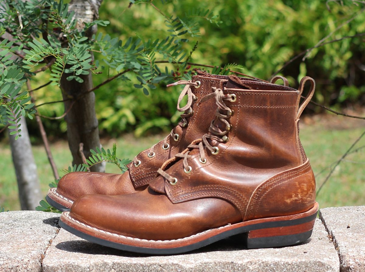 Photo by nosniv on April 1, 2026 of the Nicks DomePro in Horween Moc Cypress.