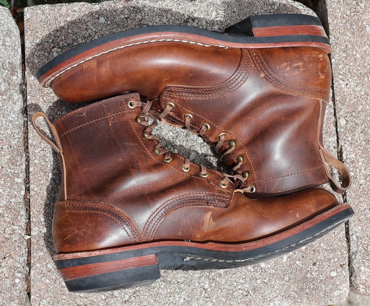 Photo by nosniv on April 1, 2026 of the Nicks DomePro in Horween Moc Cypress.