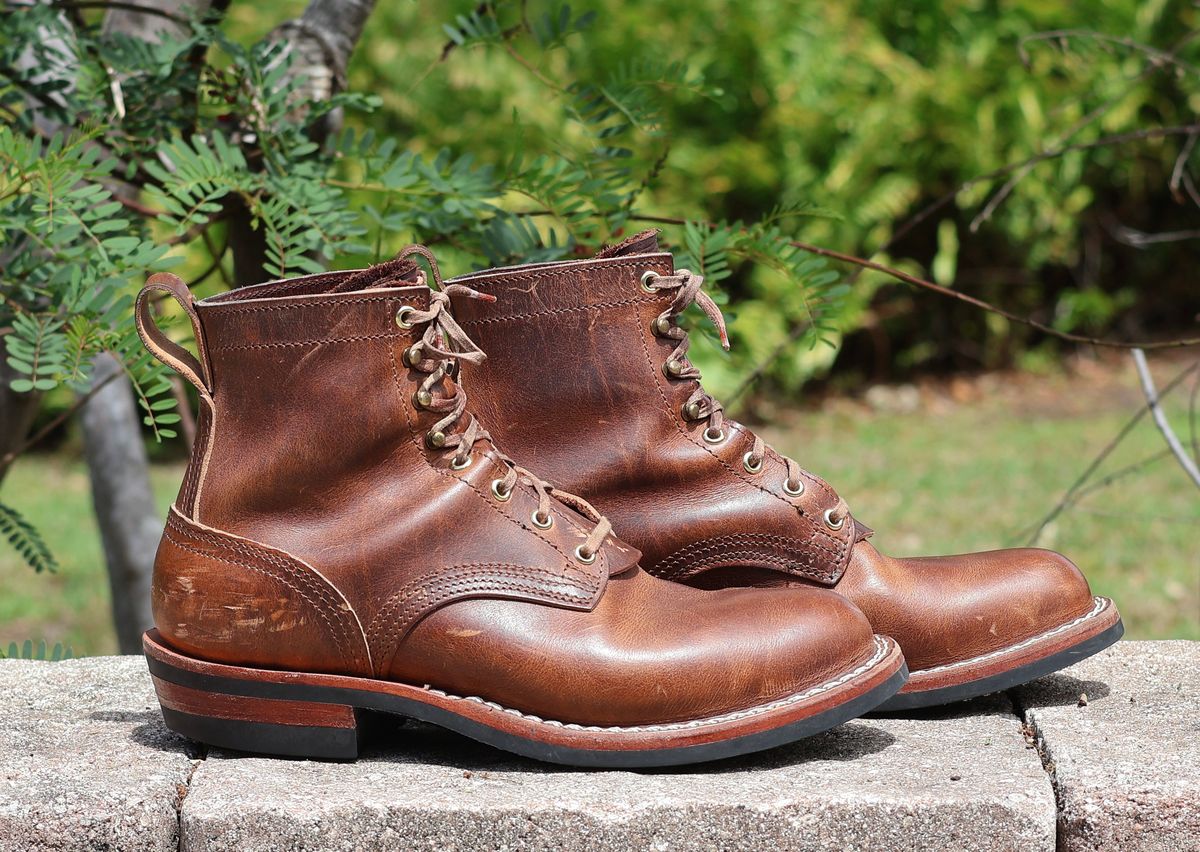 Photo by nosniv on April 1, 2026 of the Nicks DomePro in Horween Moc Cypress.