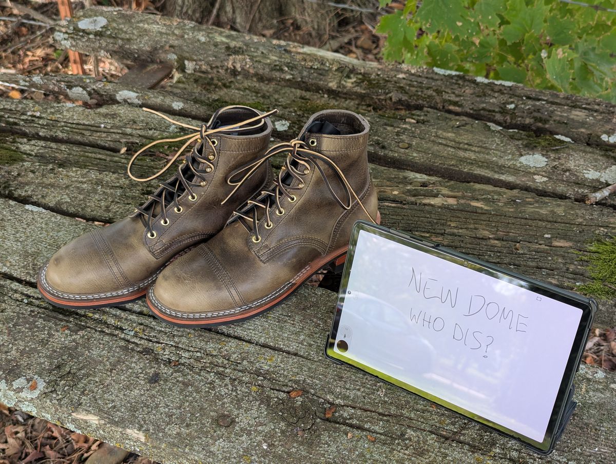 Photo by ABlazinBlueToe on October 1, 2025 of the Nicks Americana in Horween Charcoal Cypress.