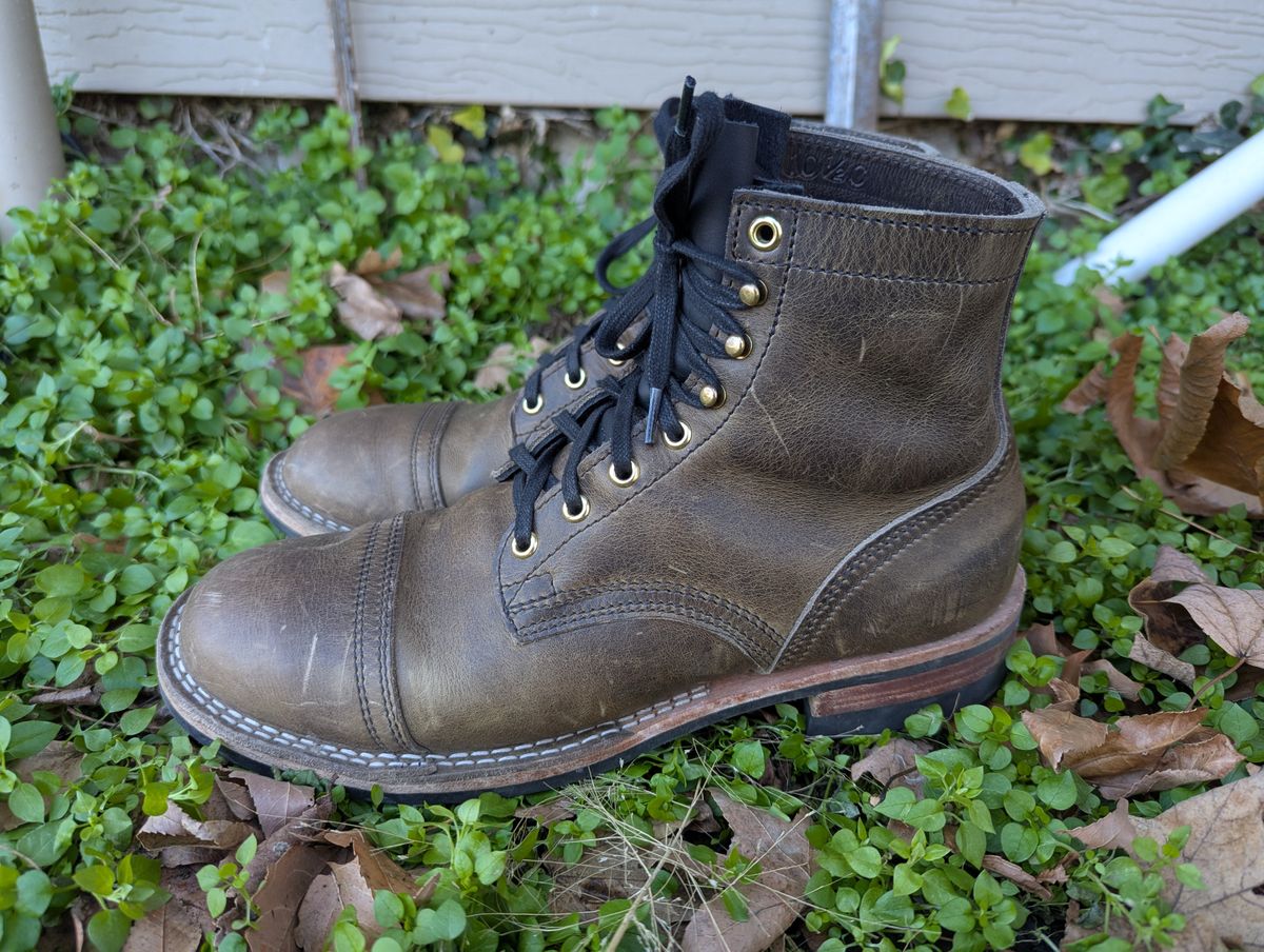 Photo by ABlazinBlueToe on December 5, 2025 of the Nicks Americana in Horween Charcoal Cypress.