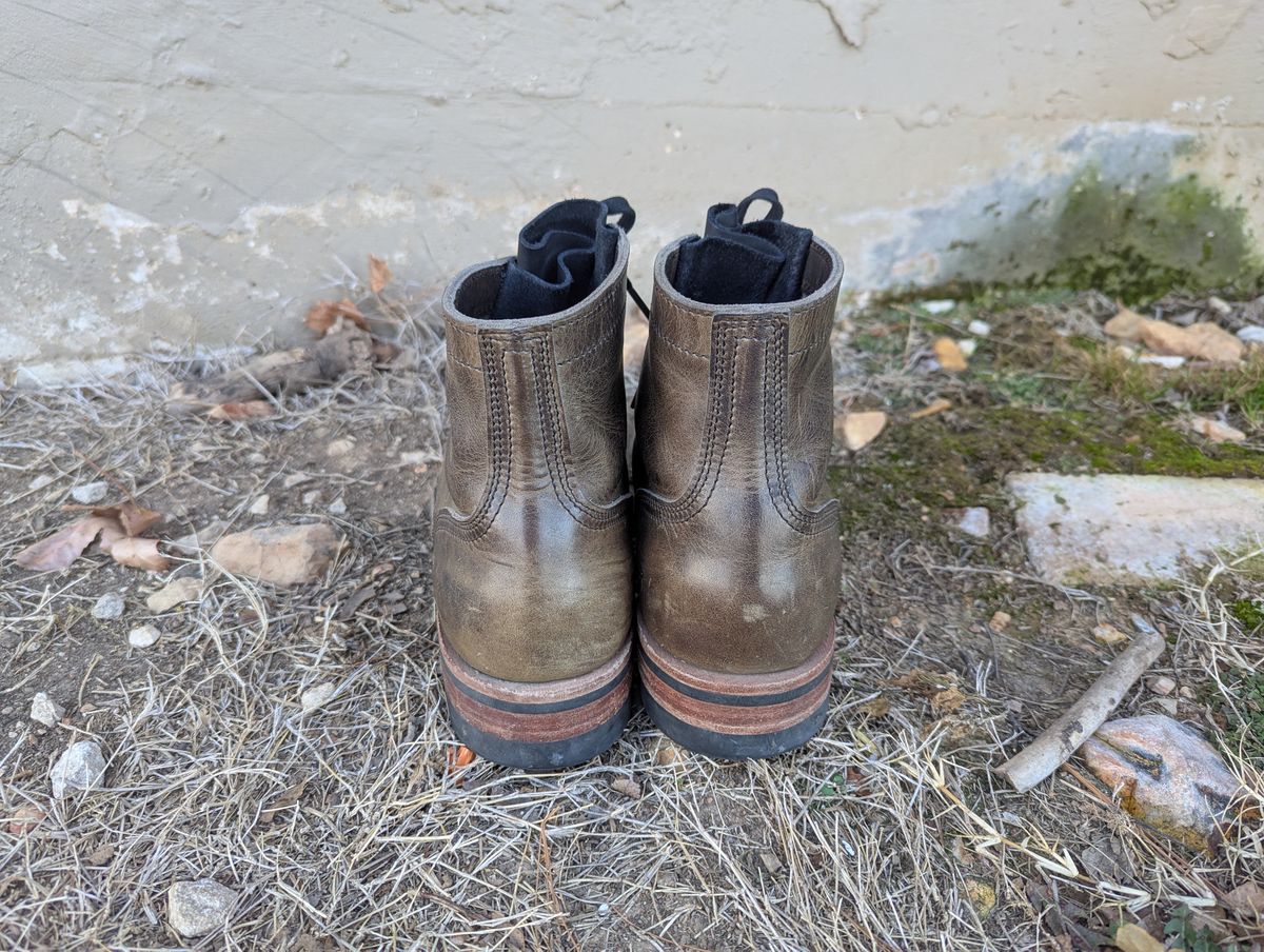 Photo by ABlazinBlueToe on January 5, 2026 of the Nicks Americana in Horween Charcoal Cypress.