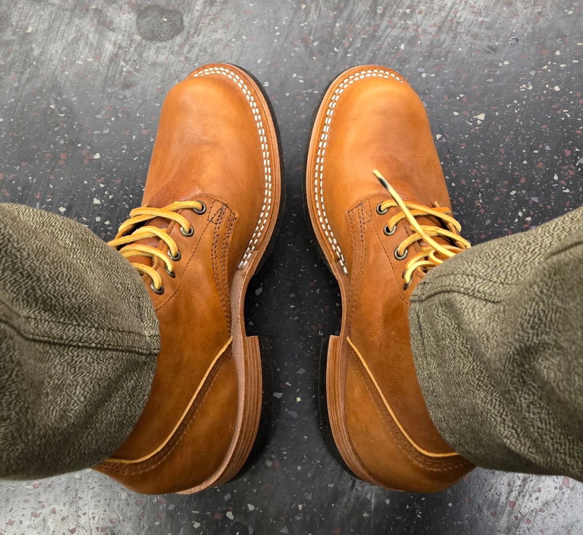 Photo by chuligani on June 4, 2026 of the Nicks Lace Up Heritage in Horween Acorn Aspen.