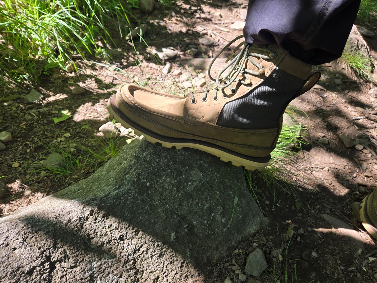 Photo by chuligani on June 13, 2026 of the Russell Moccasin Co. Joe's PH in S.B. Foot Sage Chamois & Olive Twill.