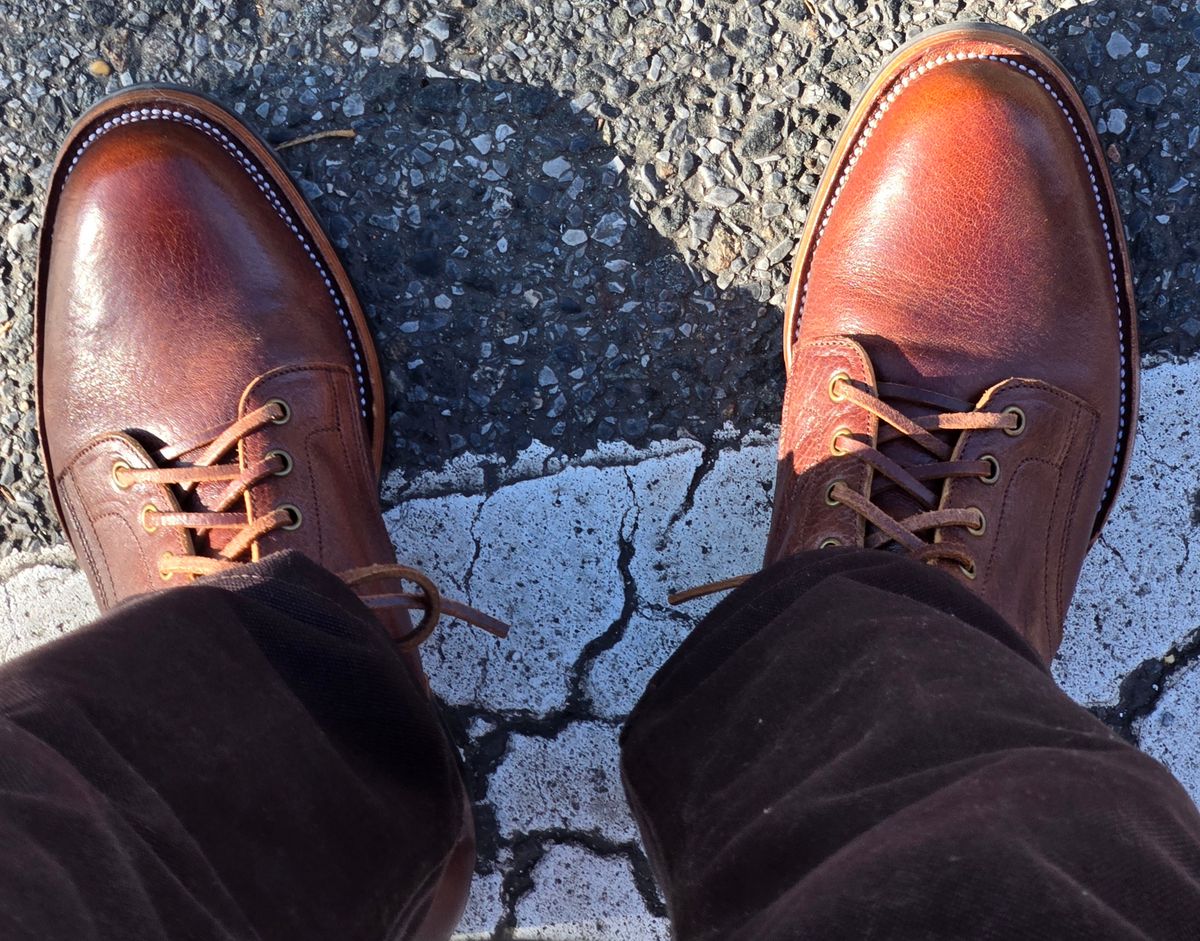Photo by chuligani on December 4, 2025 of the Renav ISN - 106 in Horween Cognac Aspen.