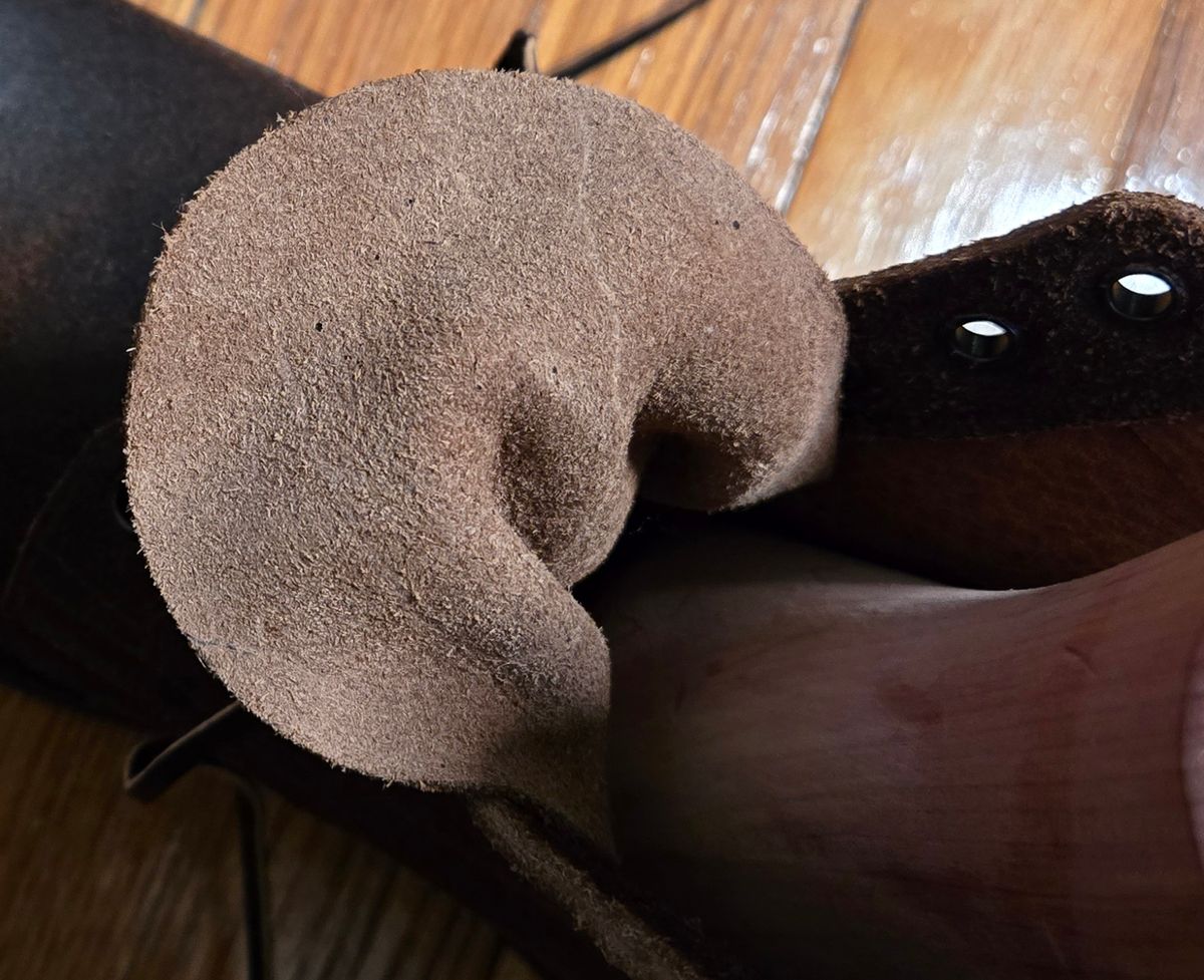 Photo by chuligani on February 18, 2026 of the Viberg Service Boot in Horween Washed Waxed Flesh Brown.