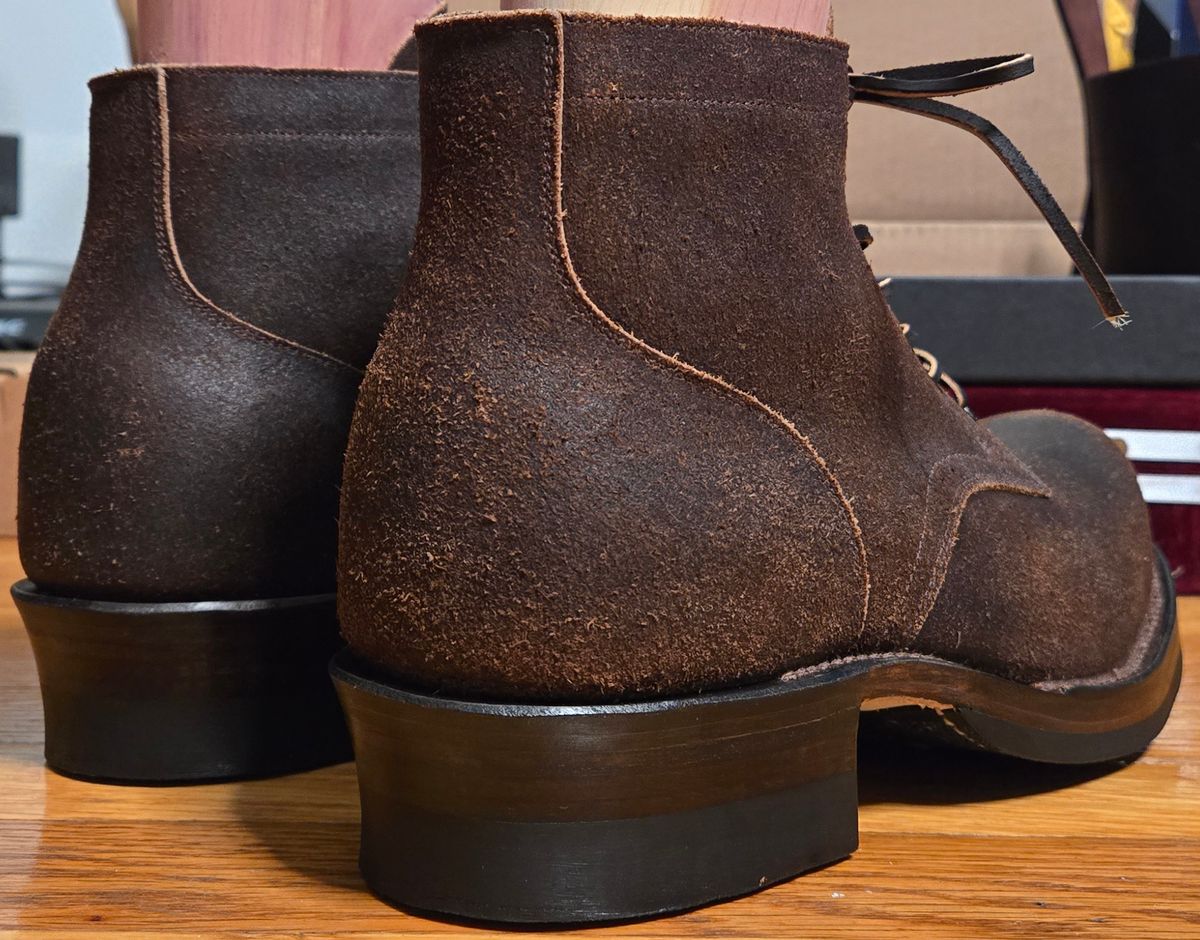 Photo by chuligani on February 16, 2026 of the Viberg Service Boot in Horween Washed Waxed Flesh Brown.