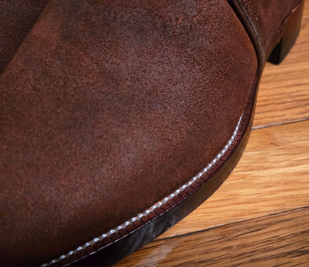Photo by chuligani on February 16, 2026 of the Renav CKK - 1905 in Horween Rust Chamois Roughout.