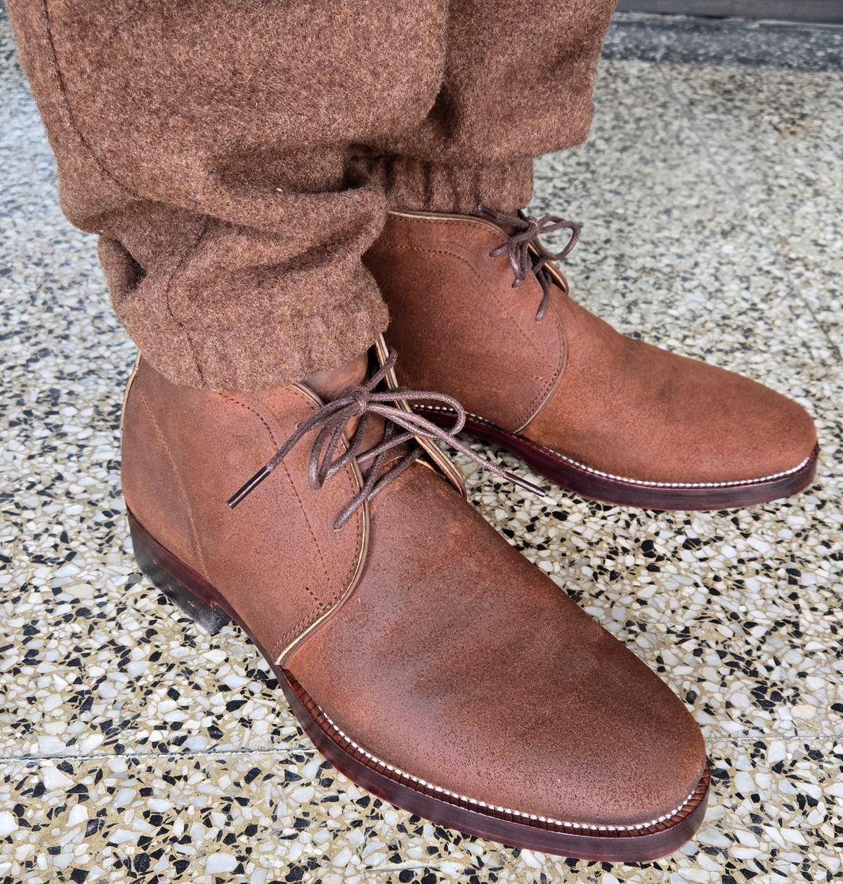 Photo by chuligani on February 24, 2026 of the Renav CKK - 1905 in Horween Rust Chamois Roughout.