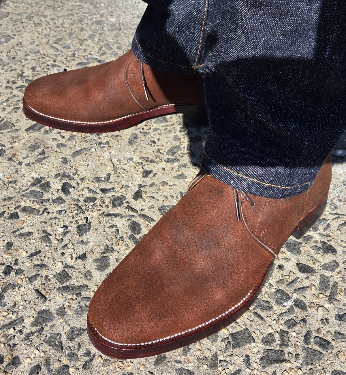Photo by chuligani on March 9, 2026 of the Renav CKK - 1905 in Horween Rust Chamois Roughout.