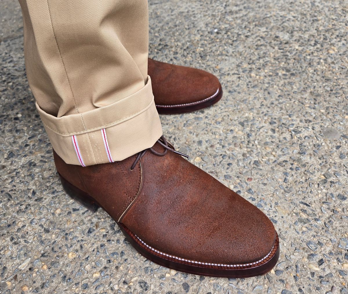 Photo by chuligani on March 19, 2026 of the Renav CKK - 1905 in Horween Rust Chamois Roughout.