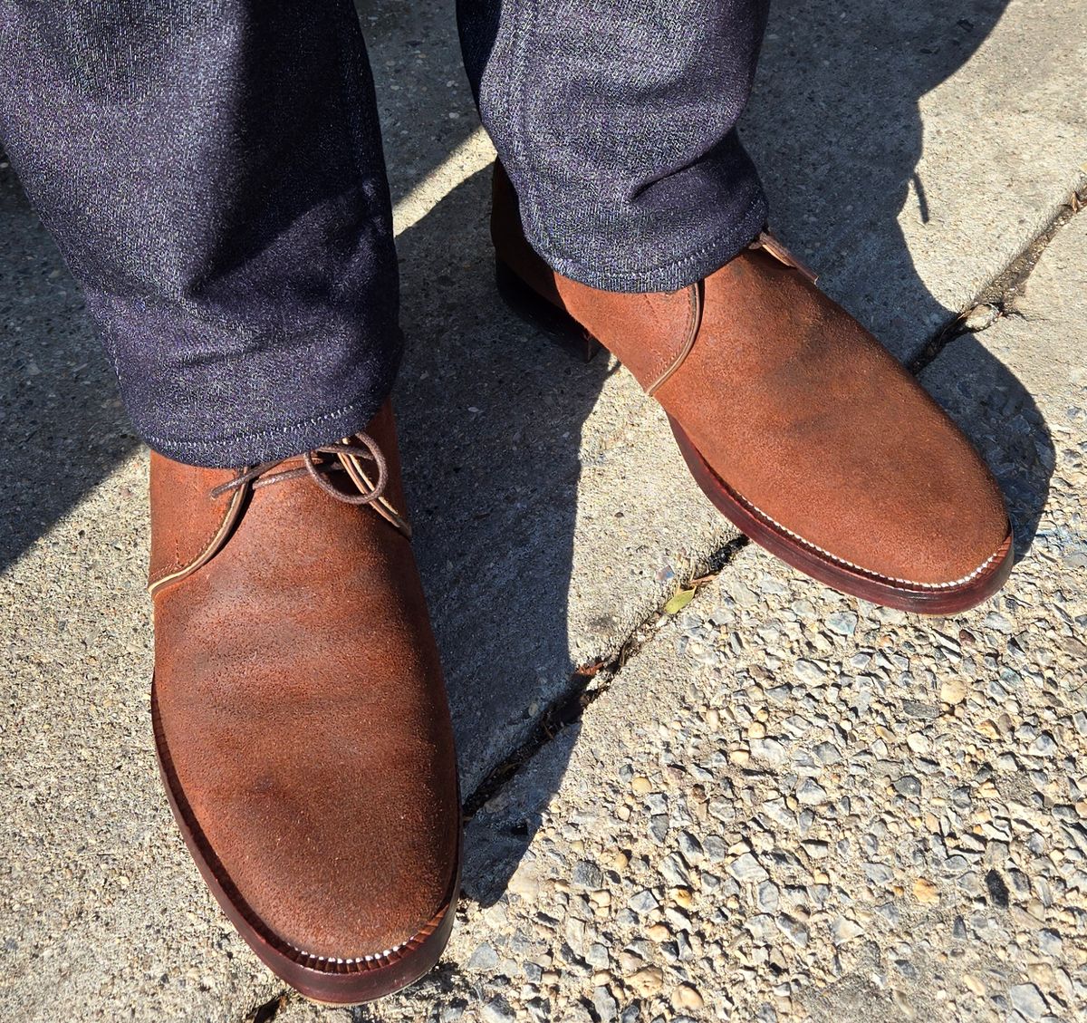 Photo by chuligani on March 21, 2026 of the Renav CKK - 1905 in Horween Rust Chamois Roughout.