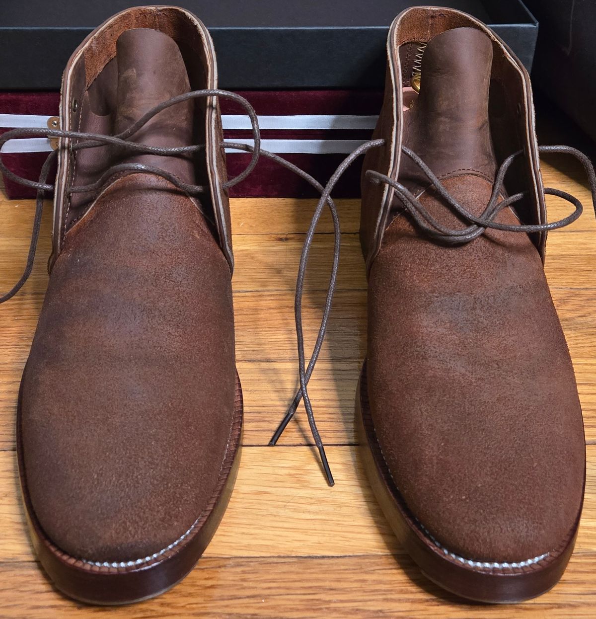 Photo by chuligani on February 16, 2026 of the Renav CKK - 1905 in Horween Rust Chamois Roughout.
