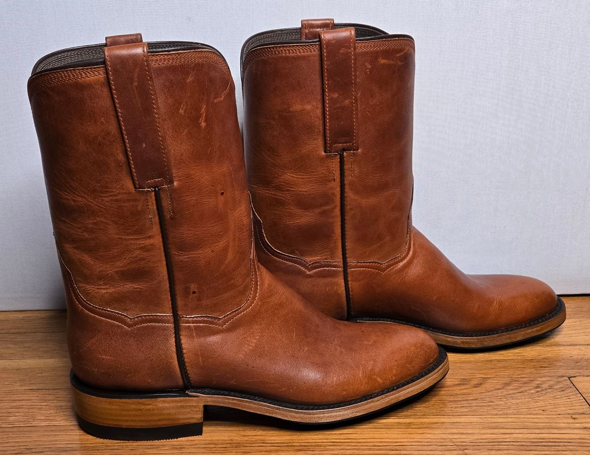 Photo by chuligani on May 23, 2026 of the BNV Boots Roper in Horween English Tan Cypress.