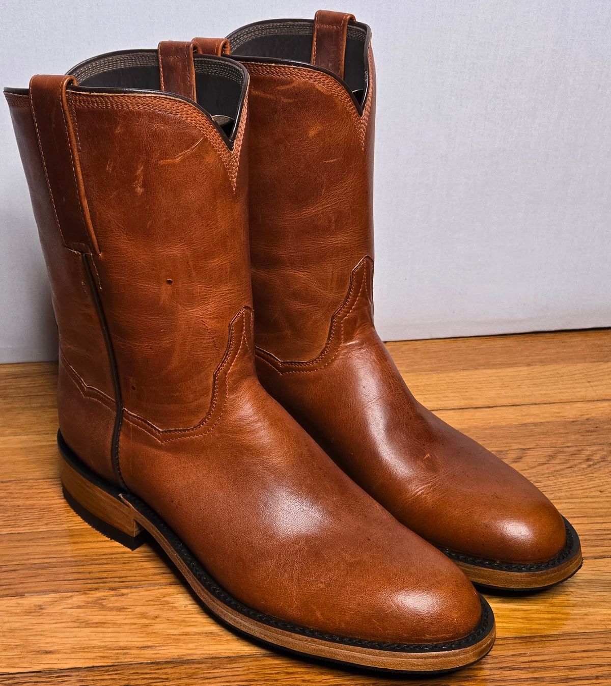 Photo by chuligani on May 23, 2026 of the BNV Boots Roper in Horween English Tan Cypress.