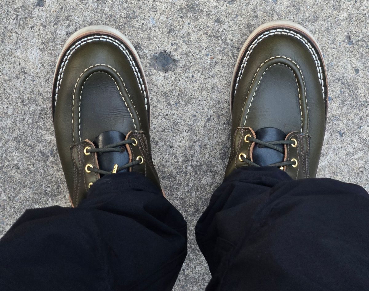 Photo by chuligani on July 3, 2026 of the Nicks 365 Stitchdown in Horween Greener Pastures Shackleton.
