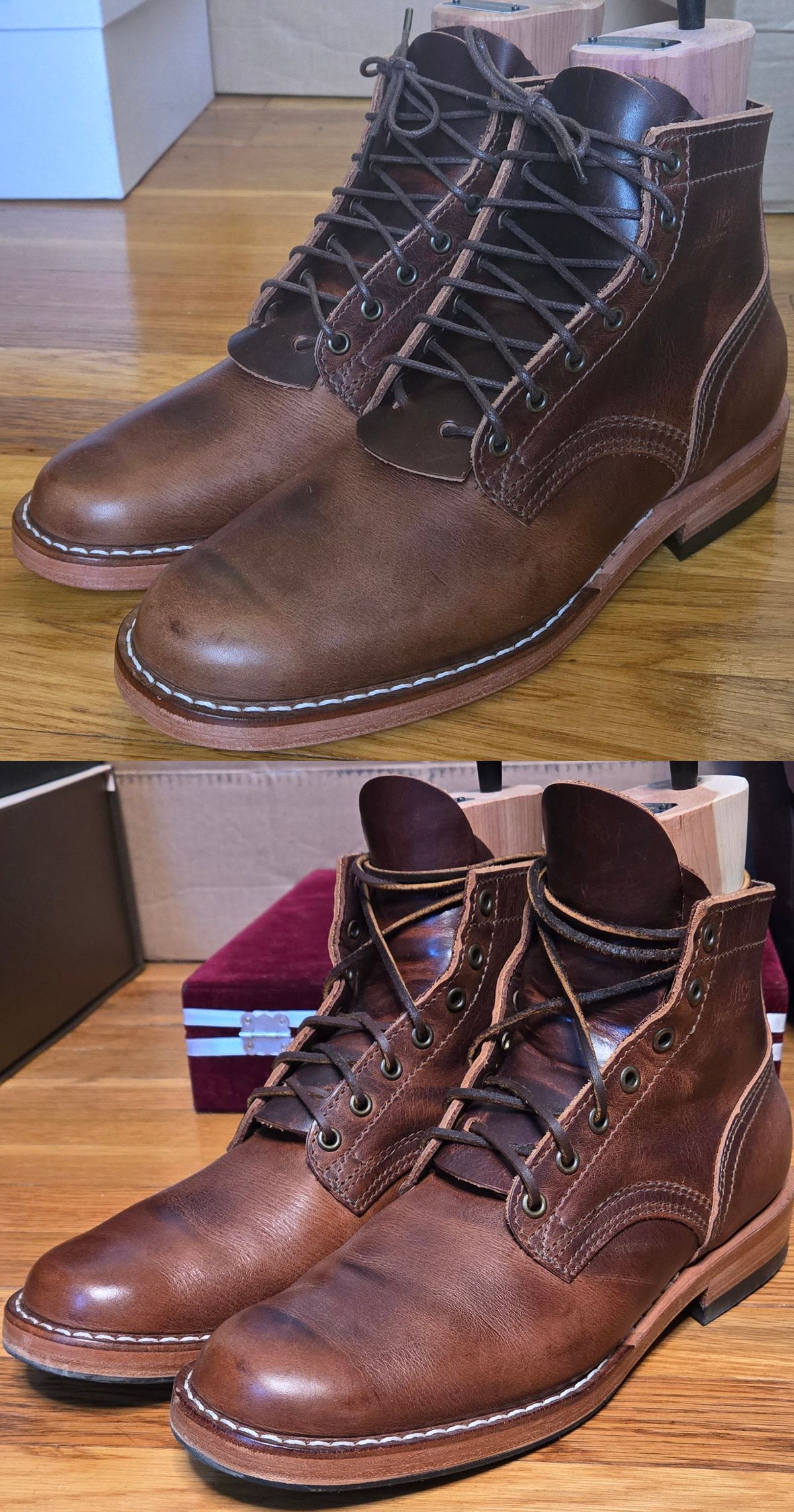 Photo by chuligani on October 1, 2025 of the Nicks Lace Up Heritage in Italian Brown Cypress.