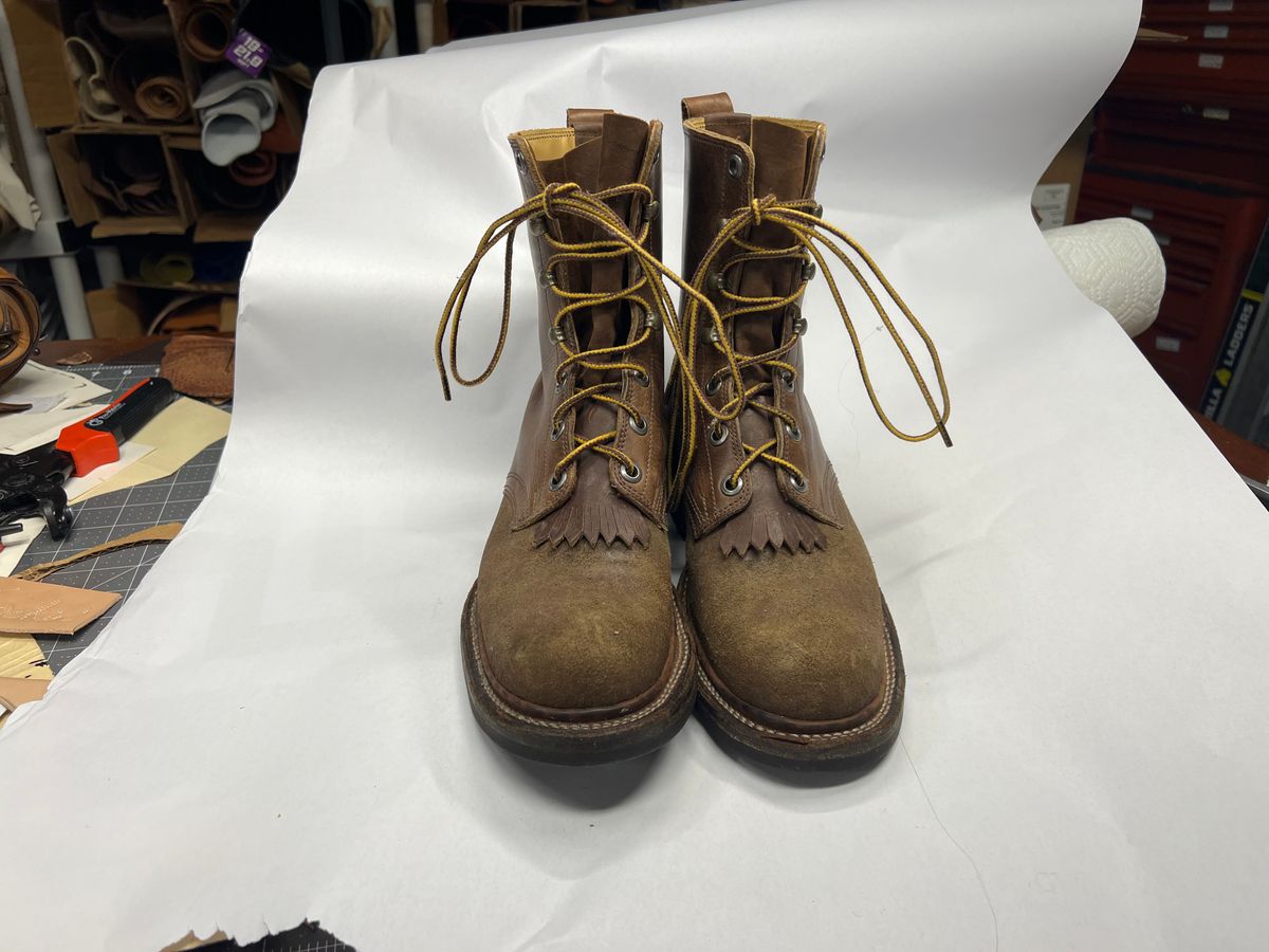 Photo by thenewreligion on November 6, 2025 of the BJ Rhodes Hiking Boot in Horween Brown Nut Dublin.