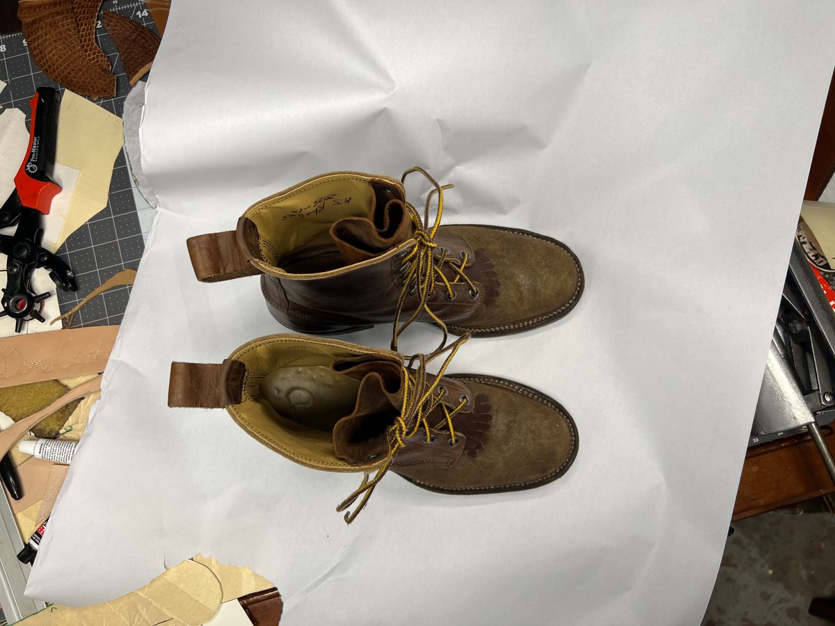Photo by thenewreligion on November 6, 2025 of the BJ Rhodes Hiking Boot in Horween Brown Nut Dublin.