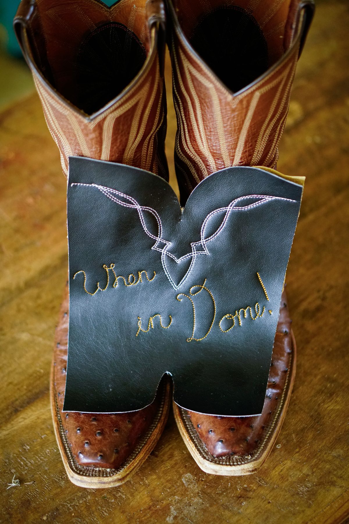 Photo by thenewreligion on November 4, 2024 of the Self-Made Cowboy Boot in Kango Tobac Ostrich.