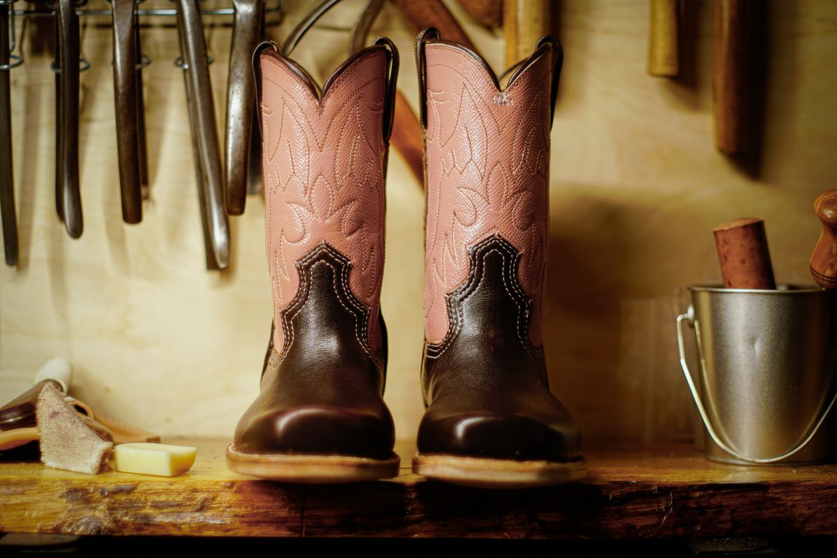 Photo by thenewreligion on November 4, 2024 of the Self-Made Cowboy Boot in Water Buffalo.