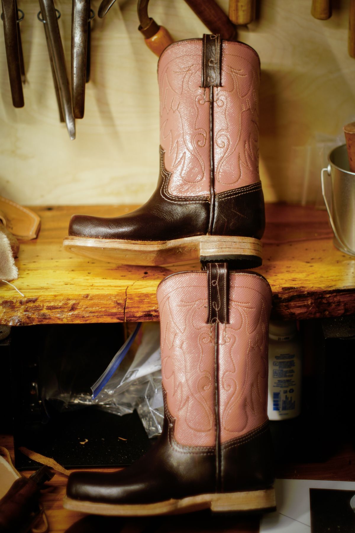 Photo by thenewreligion on November 4, 2024 of the Self-Made Cowboy Boot in Water Buffalo.