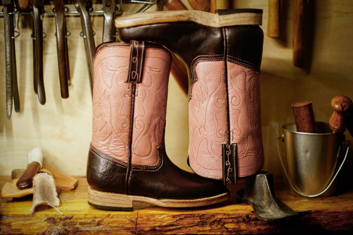Photo by thenewreligion on November 4, 2024 of the Self-Made Cowboy Boot in Water Buffalo.