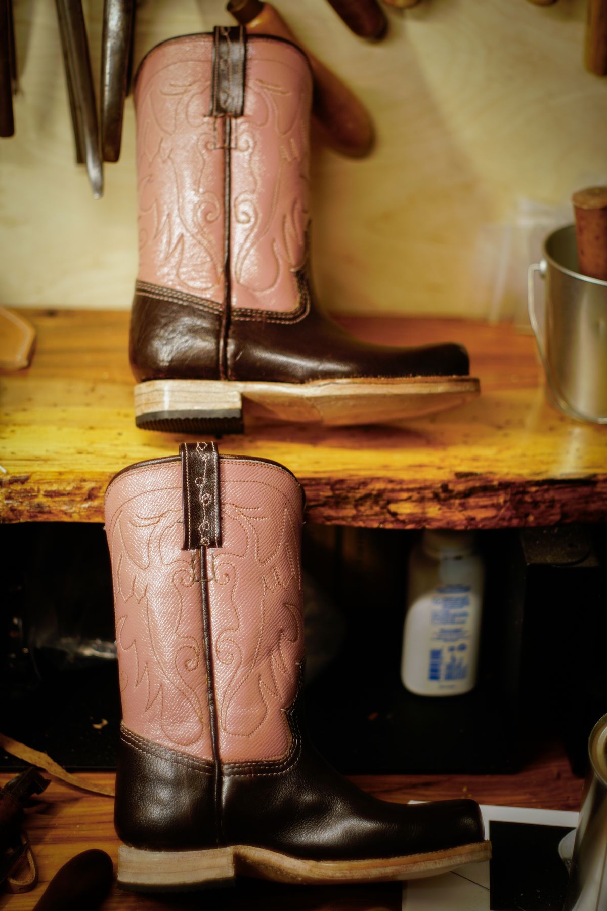 Photo by thenewreligion on November 4, 2024 of the Self-Made Cowboy Boot in Water Buffalo.