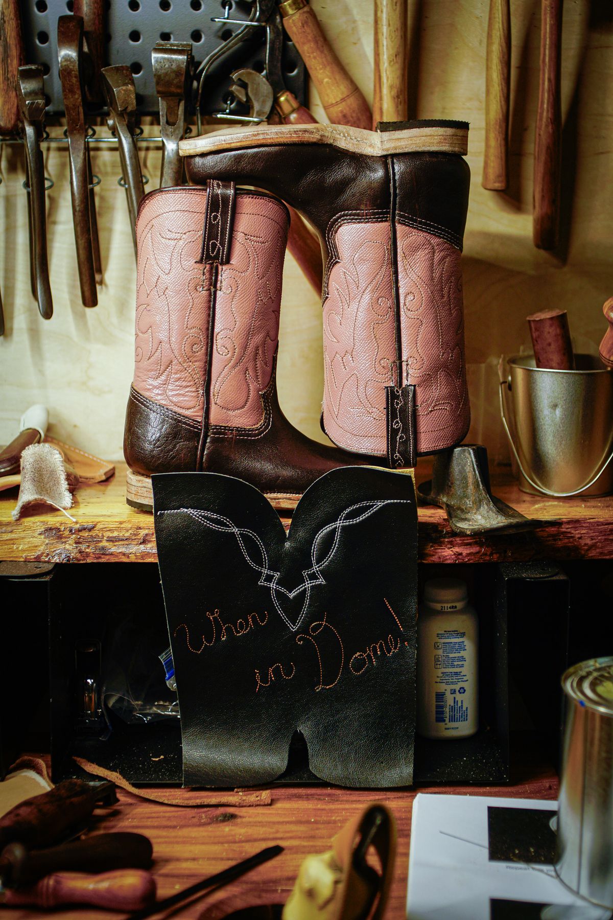 Photo by thenewreligion on November 4, 2024 of the Self-Made Cowboy Boot in Water Buffalo.