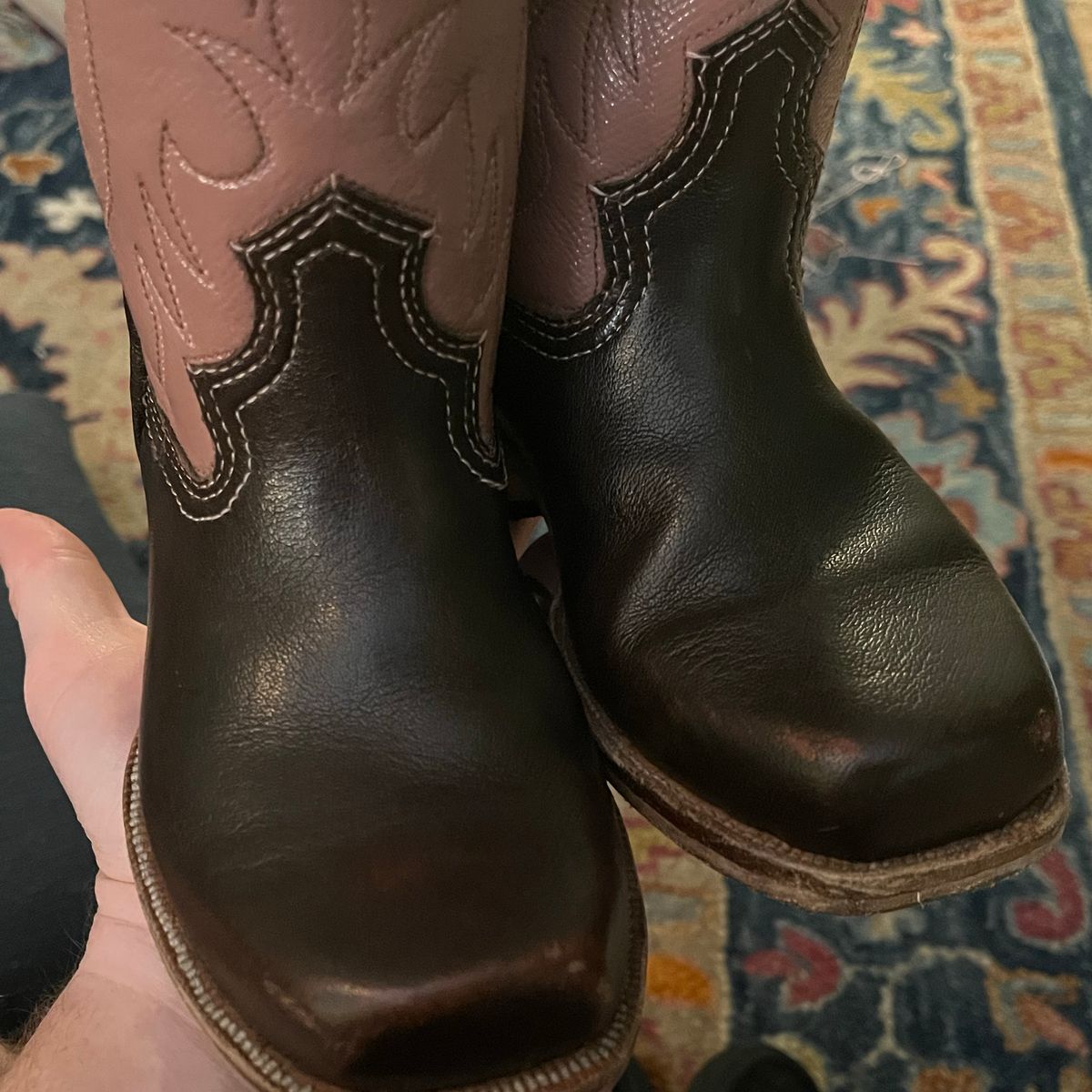 Photo by thenewreligion on November 5, 2024 of the Self-Made Cowboy Boot in Water Buffalo.