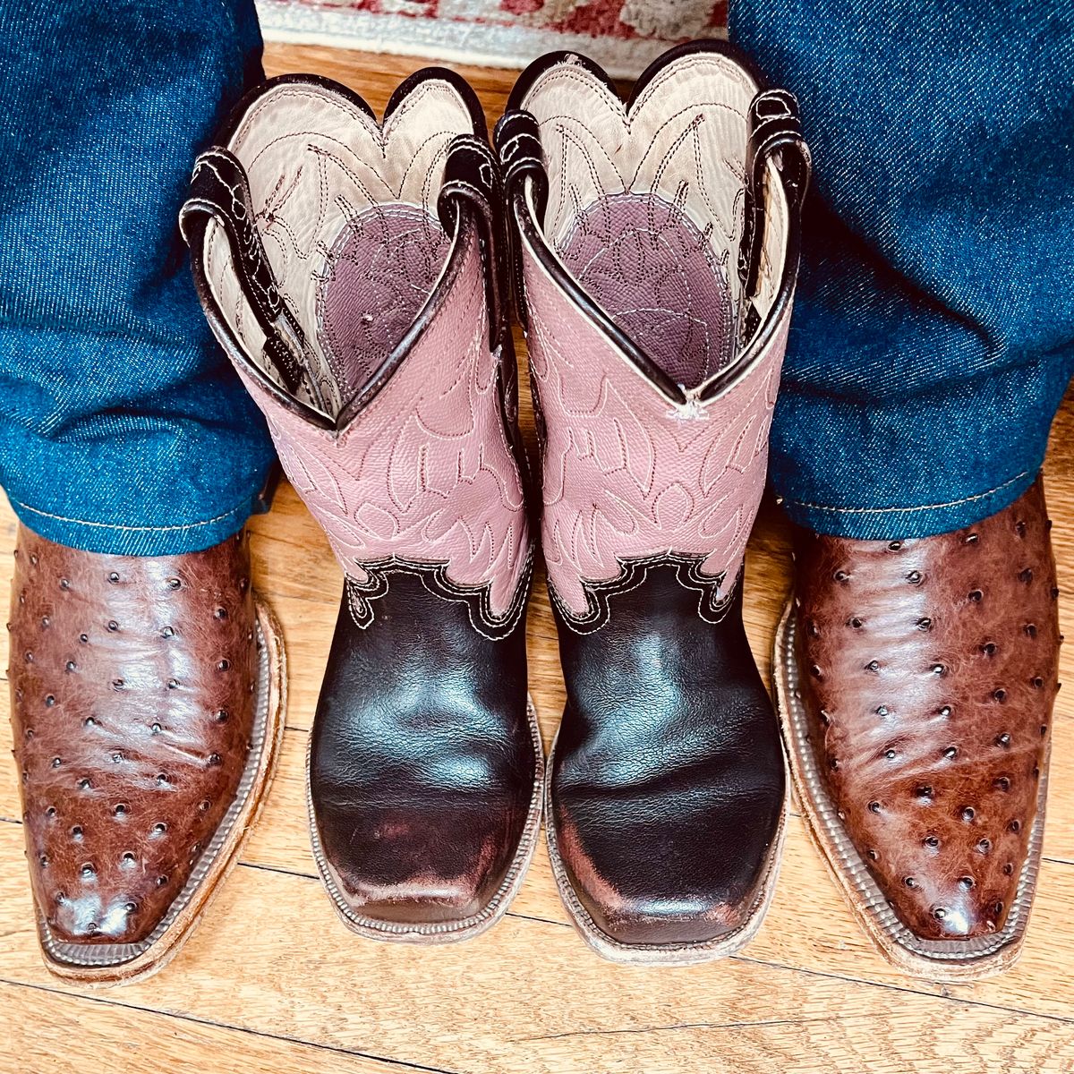 Photo by thenewreligion on November 27, 2024 of the Self-Made Cowboy Boot in Water Buffalo.