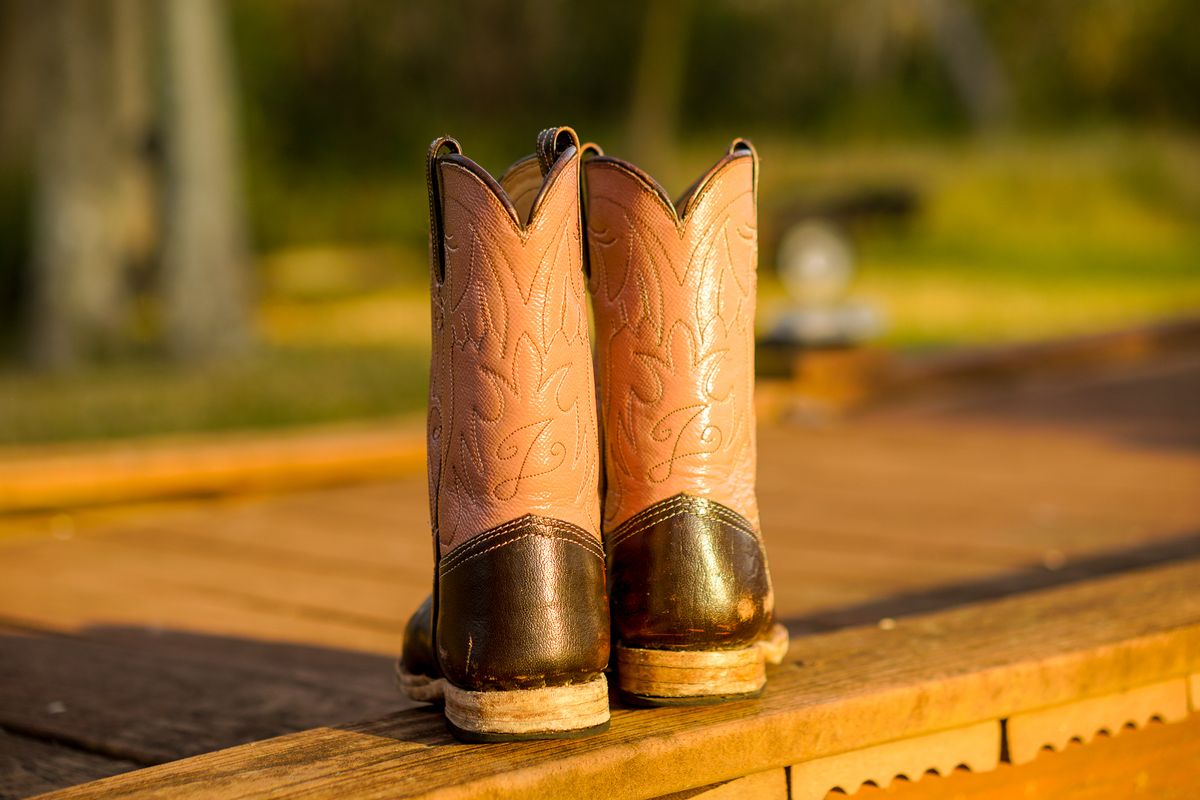 Photo by thenewreligion on February 4, 2025 of the Self-Made Cowboy Boot in Water Buffalo.