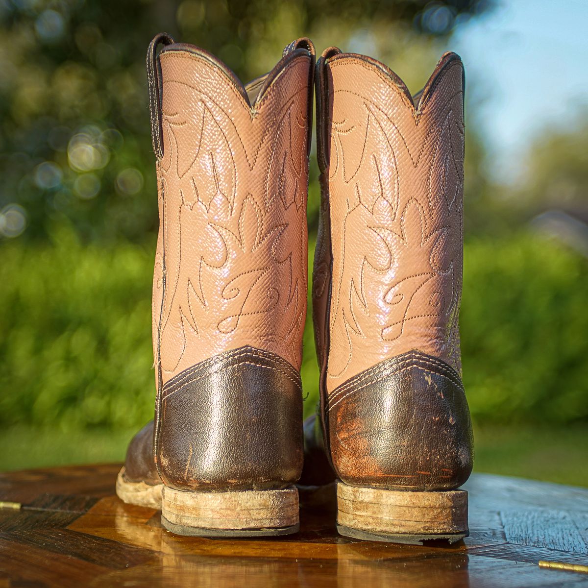 Photo by thenewreligion on March 5, 2025 of the Self-Made Cowboy Boot in Water Buffalo.