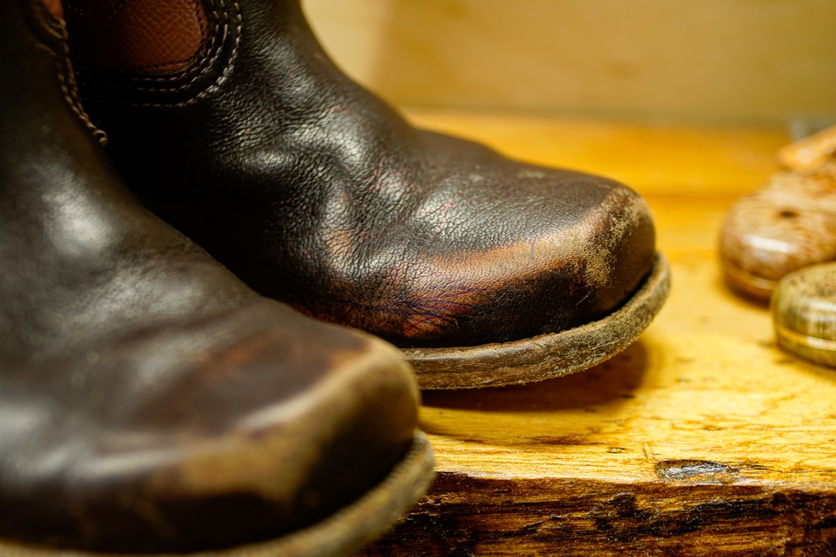 Photo by thenewreligion on April 2, 2025 of the Self-Made Cowboy Boot in Water Buffalo.