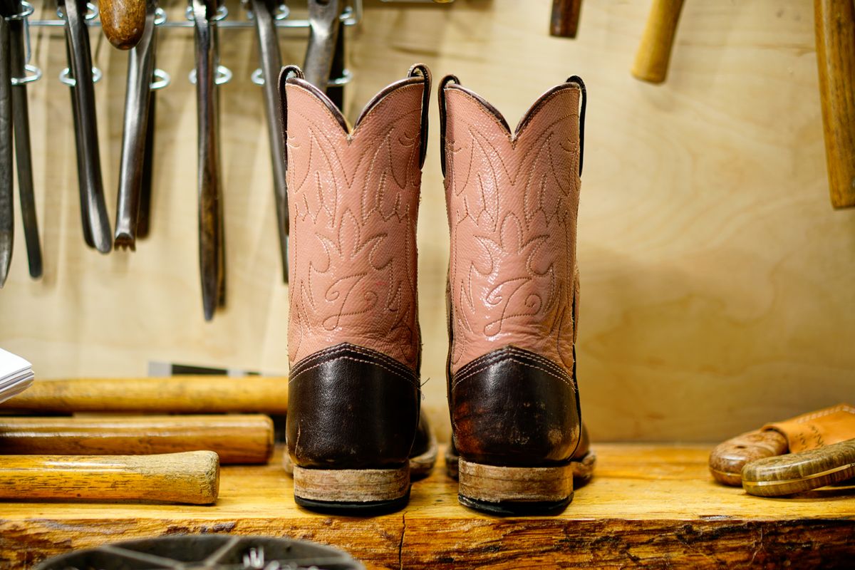 Photo by thenewreligion on April 2, 2025 of the Self-Made Cowboy Boot in Water Buffalo.