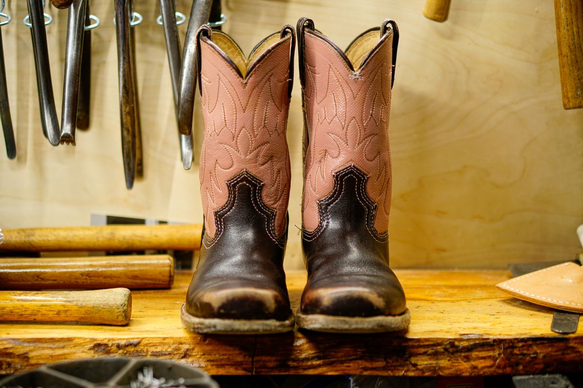 Photo by thenewreligion on April 2, 2025 of the Self-Made Cowboy Boot in Water Buffalo.
