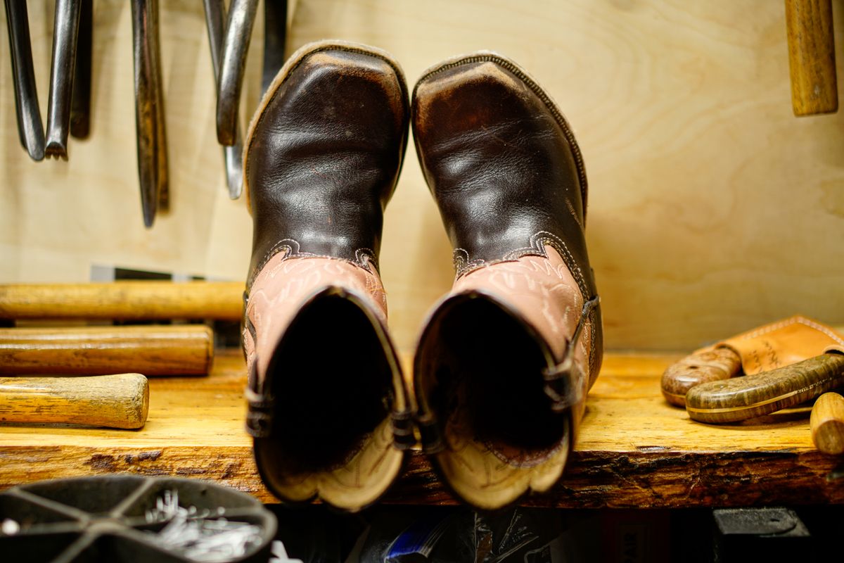 Photo by thenewreligion on April 2, 2025 of the Self-Made Cowboy Boot in Water Buffalo.