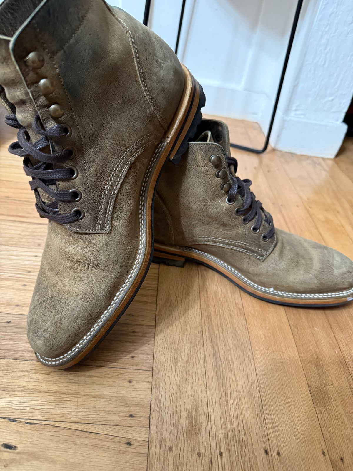 Photo by seconds_and_selvedge on January 5, 2026 of the Parkhurst The Allen in Gingembre Kudu.