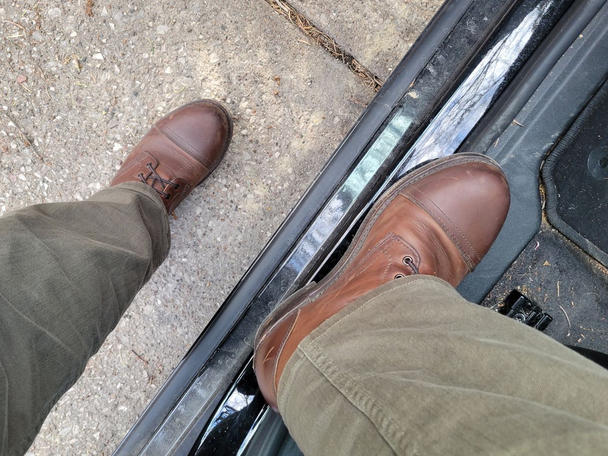 Photo by GrantR on February 26, 2026 of the Thursday Thursday / Heritage Captain in Thursday / Rustic Brown Pull Up.