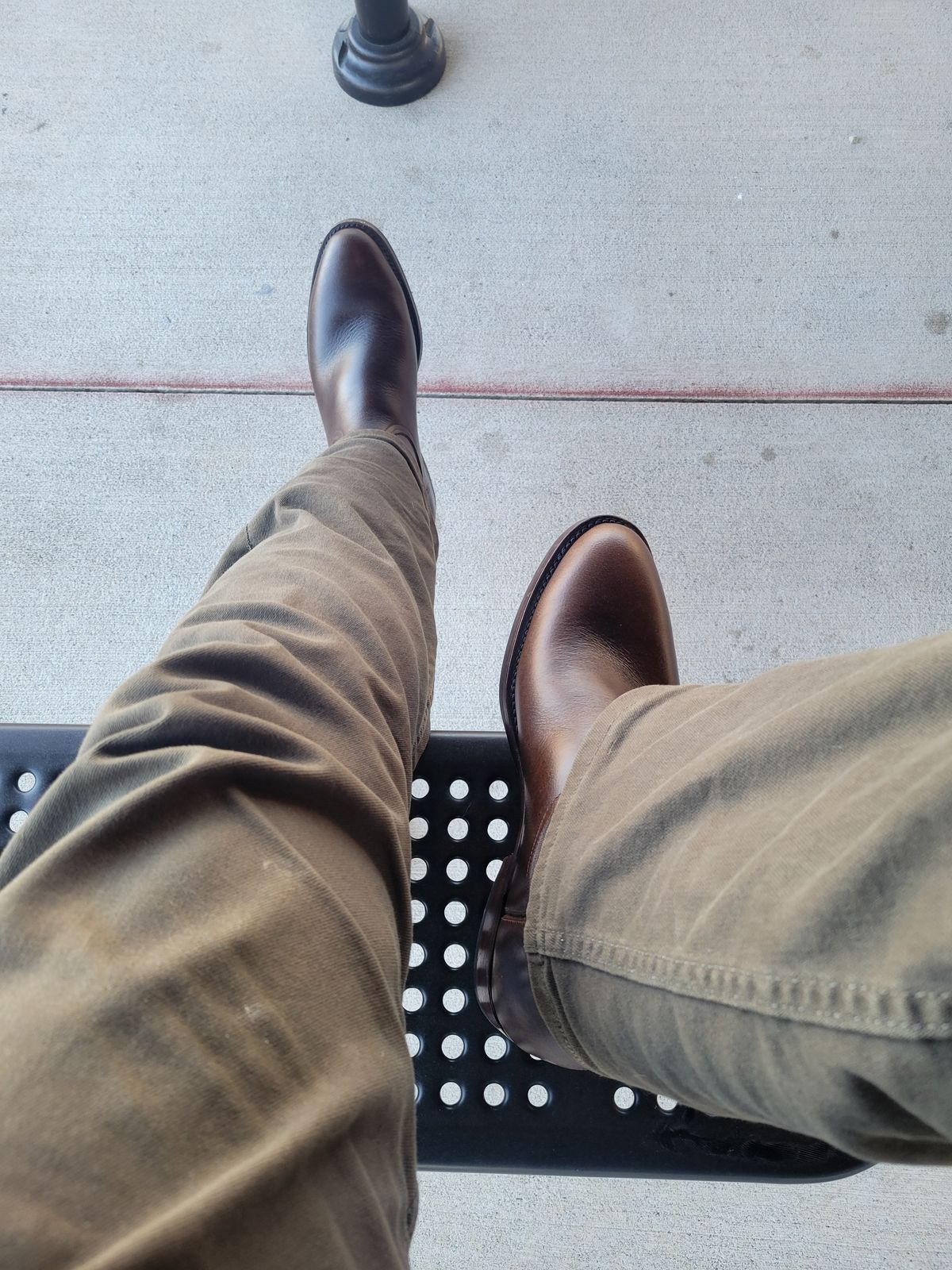 Photo by GrantR on February 16, 2026 of the Unmarked Unmarked / Lechuguera in Unmarked / "Super Heavy" Dark Brown Pull-up.