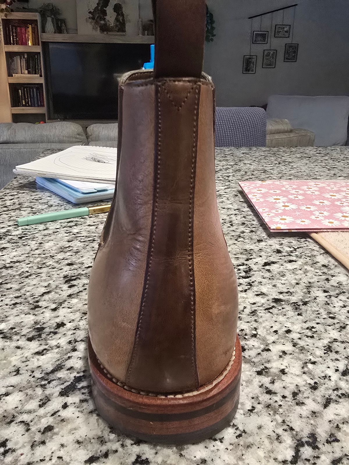 Photo by njjones9000 on October 5, 2025 of the Grant Stone Chelsea Boot in Horween Dune Chromexcel.