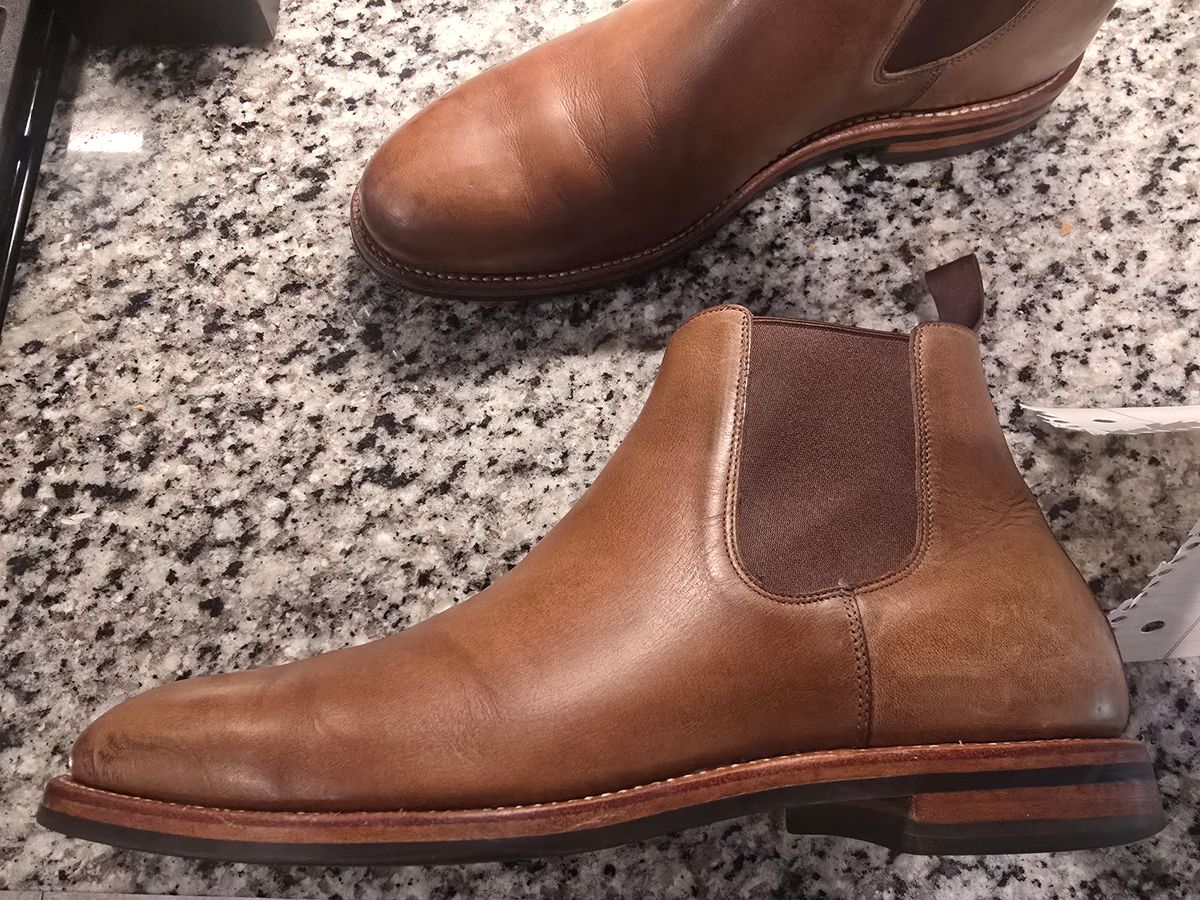 Photo by njjones9000 on October 5, 2025 of the Grant Stone Chelsea Boot in Horween Dune Chromexcel.